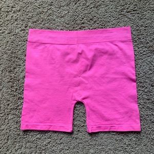 Hot pink biker/ spandex shorts